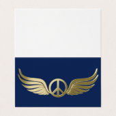 翼を持つメタルルピースのシンボル 名刺 (外部フラット)