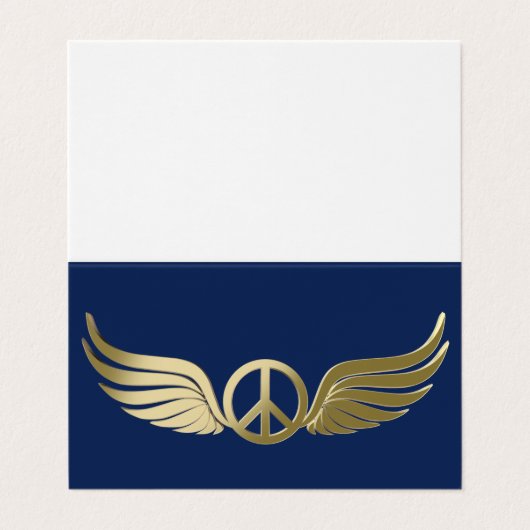 翼を持つメタルルピースのシンボル 名刺 (外部フラット)