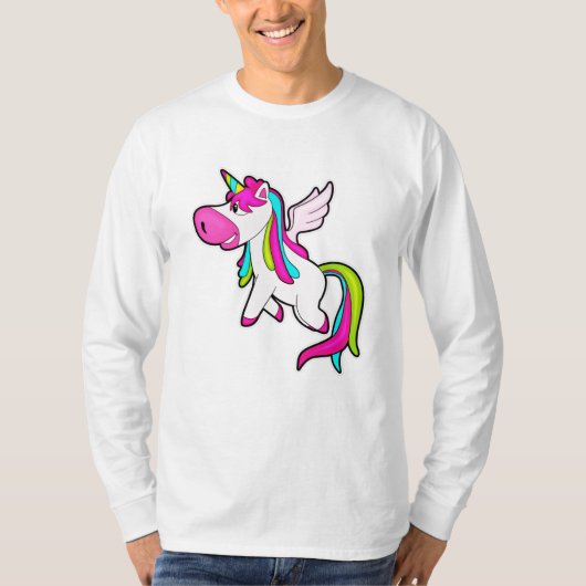 翼を持つユニコーン Tシャツ (正面)
