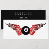 翼を持つ八球 招待状 (正面/裏面)