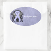 翼を持つ包皮リボン 楕円形シール (バッグ)