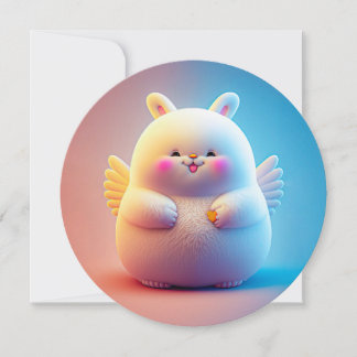 翼を持つ太いイースターバニー