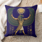 翼を持つ太陽の守護神ホルス クッション (ブランケット)