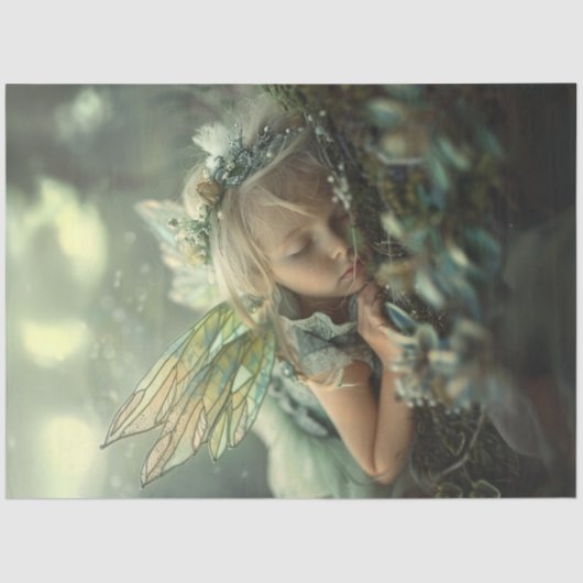 翼を持つ妖精の子ファンタジーを分離 薄葉紙 (正面)