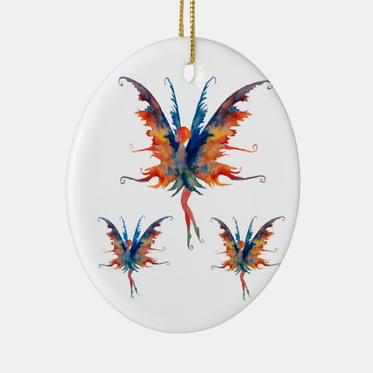翼を持つ妖精セラミック装飾 セラミックオーナメント (右)
