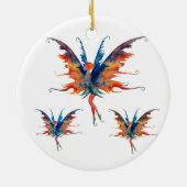 翼を持つ妖精セラミック装飾 セラミックオーナメント (裏面)