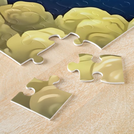 翼を持つ猫たちの天舞 ジグソーパズル (側面)