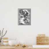 翼を持つ砂糖スカル ポスター (キッチン)