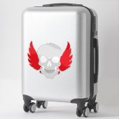 翼を持つ素晴らしいスカル シール (スーツケース)