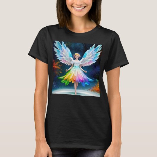 翼を持つ美しい天使 Tシャツ (正面)