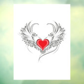 翼を持つ赤い天使ハート ウィンドウサイン (シート3)