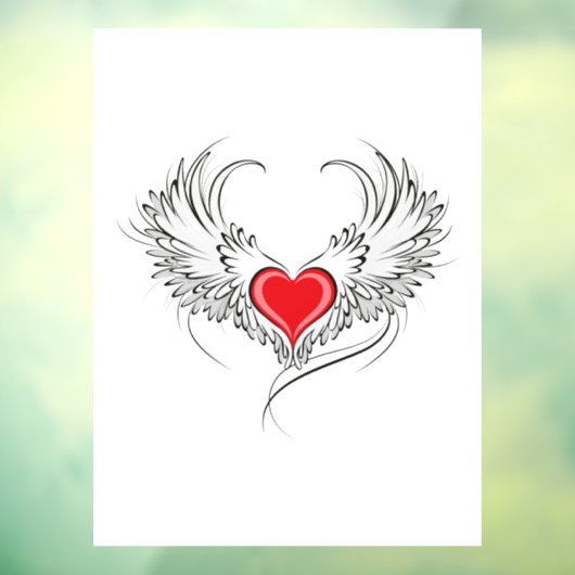 翼を持つ赤い天使ハート ウィンドウサイン (シート3)