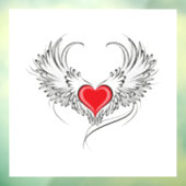 翼を持つ赤い天使ハート ウィンドウサイン (シート3)