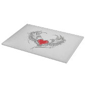 翼を持つ赤い天使ハート カッティングボード (角)