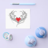 翼を持つ赤い天使ハート チラシ (シングル)