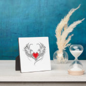 翼を持つ赤い天使ハート フォトプラーク (インサイチュ)