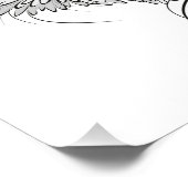 翼を持つ赤い天使ハート フォトプリント            (角)