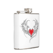 翼を持つ赤い天使ハート フラスク (右)
