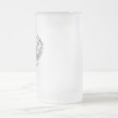 翼を持つ赤い天使ハート フロストグラスビールジョッキ (中央)