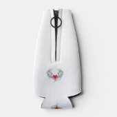 翼を持つ赤い天使ハート ボトルクーラー (裏面)