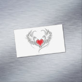 翼を持つ赤い天使ハート マグネット名刺 (インサイチュ)