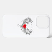 翼を持つ赤い天使ハート Case-Mate iPhoneケース (裏面 (横))