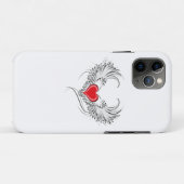 翼を持つ赤い天使ハート Case-Mate iPhoneケース (裏面(横))