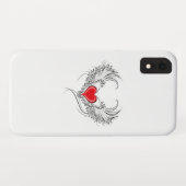 翼を持つ赤い天使ハート Case-Mate iPhoneケース (裏面(横))