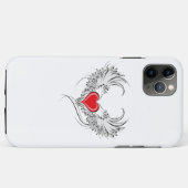 翼を持つ赤い天使ハート Case-Mate iPhoneケース (裏面(横))