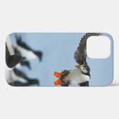 翼を持つ陸地来に着陸する大西洋のパフィン Case-Mate iPhoneケース (裏面 (横))