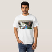 翼を表示するコカトゥー Tシャツ (正面フル)