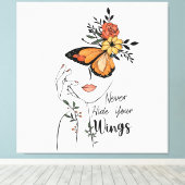 翼を隠さない キャンバスプリント (インサイチュ (ウッドフロア))