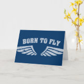 翼を飛ばすために生まれて下さい カード (黄色い花)