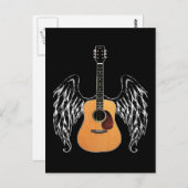 翼アコースティックギター ポストカード (正面/裏面)
