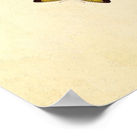 翼アースバタフライ万華鏡のように千変万化するパターンアートポスター ポスター (角)