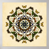 翼アースバタフライ万華鏡のように千変万化するパターンアートポスター ポスター (正面)