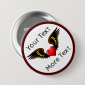 翼カスタマイズハート 缶バッジ (正面&裏面)