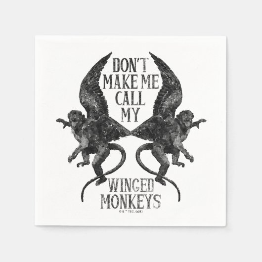 翼ザルを呼ばせるな™ スタンダードカクテルナプキン (正面)