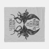 翼ザルを呼ばせるな™ フリースブランケット (正面(横))