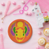 翼スカラブカブトムシのエジプトデザインパーティー ペーパープレート (パーティー)