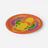 翼スカラブカブトムシのエジプトデザインパーティー ペーパープレート (アングル)