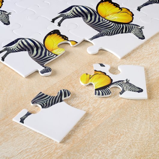翼ゼブラジグソーパズル8" x 10" (110個) ジグソーパズル (側面)