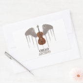 翼チェロアセンドデザイン 長方形シール (封筒)