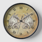 翼ドラゴン 壁時計 (正面)