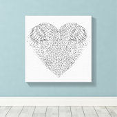 翼ハートドードル6 キャンバスプリント (インサイチュ (ウッドフロア))