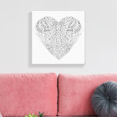 翼ハートドードル6 キャンバスプリント (インサイチュ (リビング))