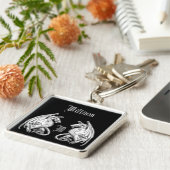 翼パーソナライズされた竜 キーホルダー (側面)