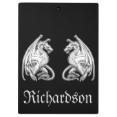 翼パーソナライズされた竜 クリップボード (裏面)