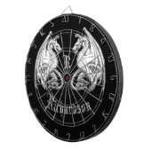 翼パーソナライズされた竜 ダーツボード (正面右)