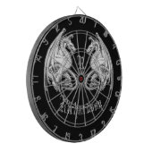 翼パーソナライズされた竜 ダーツボード (正面左)